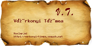 Várkonyi Tímea névjegykártya